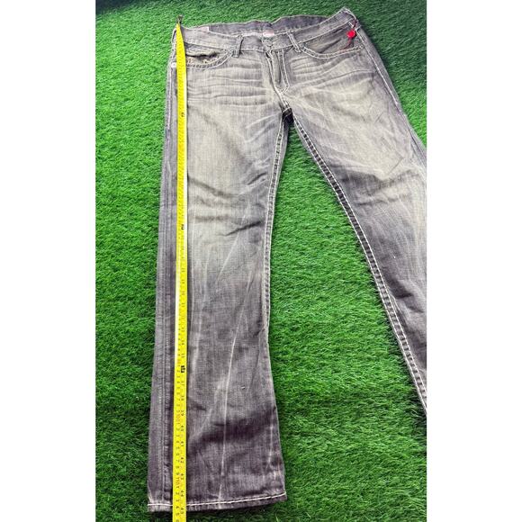 True Religion Ricky Super T Jeans 36 Gray Distressed Flap Pocket Made in USA - Picture 6 of 10